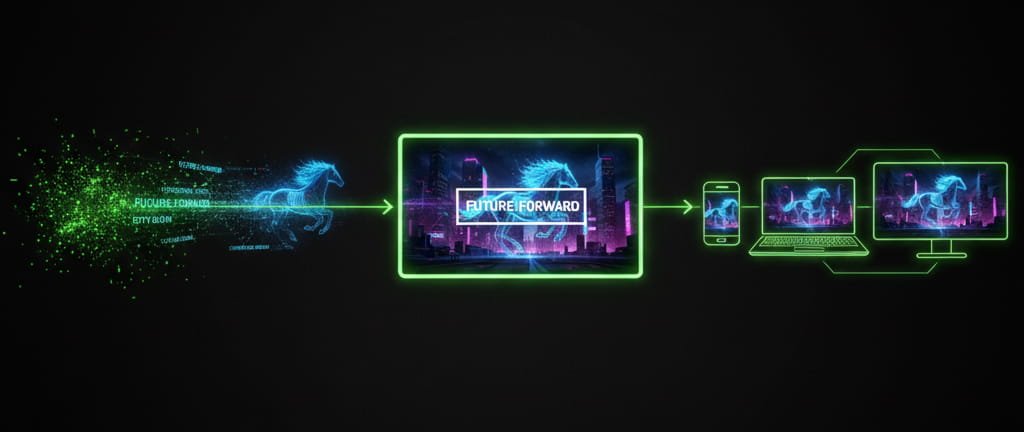 Horizontal milestone timeline showing stages of an AI artist project from concept to campaign launch.