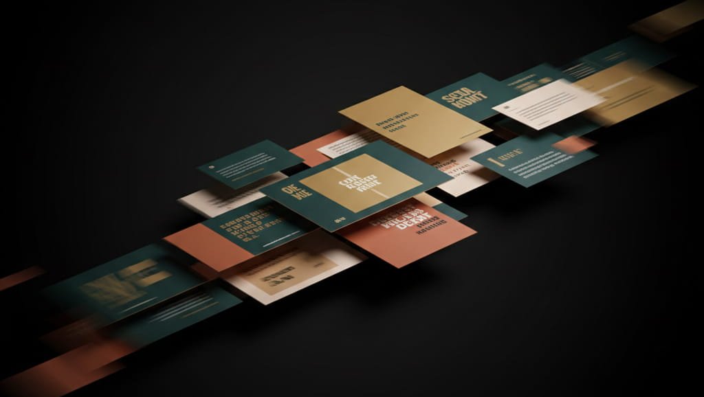 High-end cinematic brand visuals flowing across a dark digital canvas