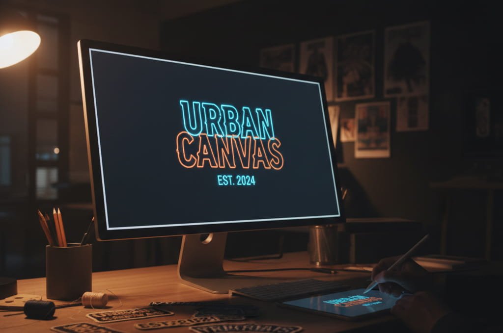 Professional Fashion graphic designer creating apparel artwork in a modern studio