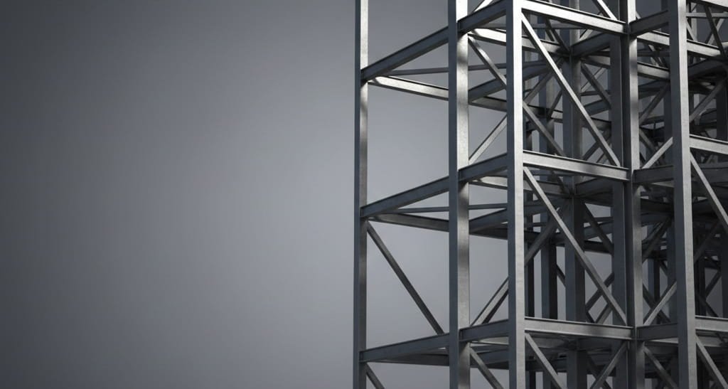 Blueprint overlay aligned with a real construction site showing phased project development.