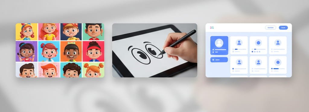 Evaluating cartoon drawing artist portfolios before hiring online